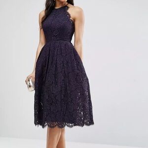 ASOS NWT Scallop Lace Midi Dress